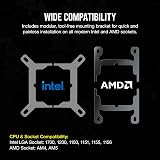 Corsair iCUE LINK H100i RGB 240mm AIO CPU Cooler White view 7