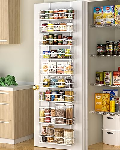 Moforoco White Narrow 9-Tier Over The Door Pantry Organizer