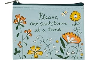 Blue Q Coin Purse – Cute Coin Pouch for Men and Women, Small Wallet Keychain Organizer, Zipper Bag for Coins, Gift Cards & Earbuds, Mini Card Holder, Compact Zip Wallet, 3"h x 4"w