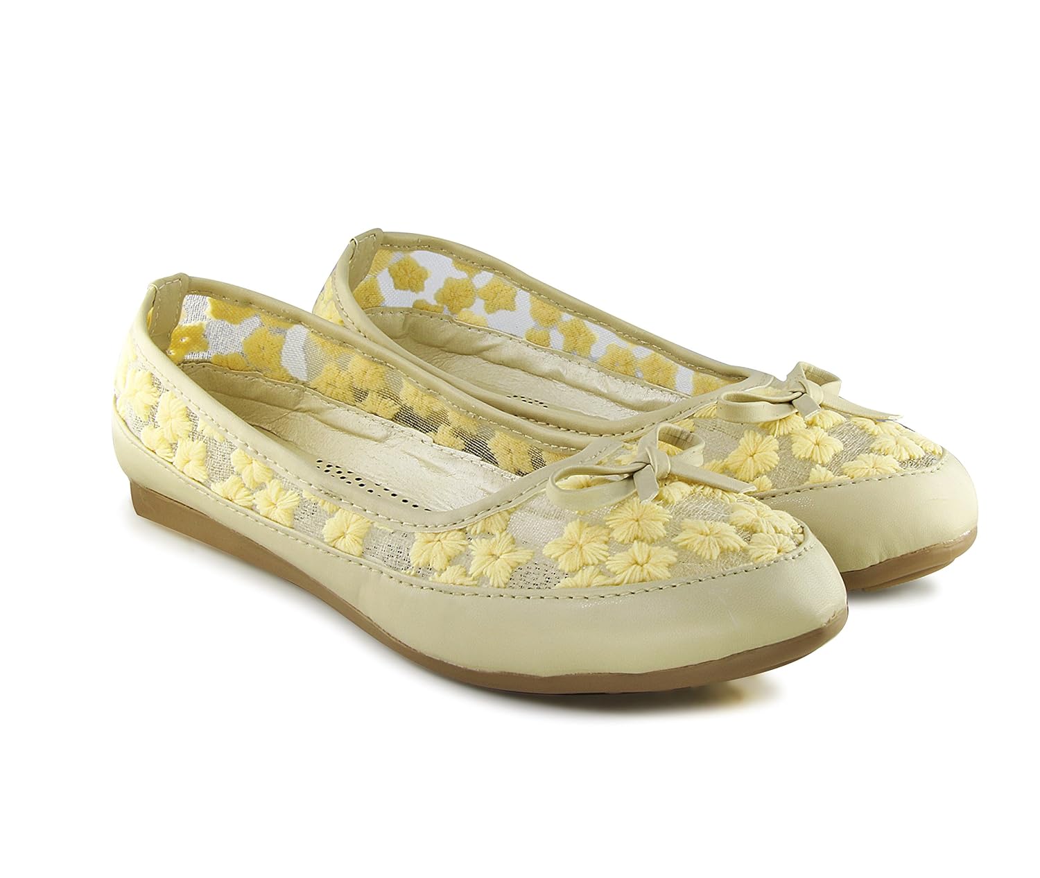 a&s women's multicolour synthetic ballerinas