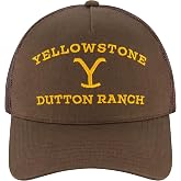 Yellowstone Trucker Hat, Adjustable Snapback Mesh Baseball Hat with Curved Brim