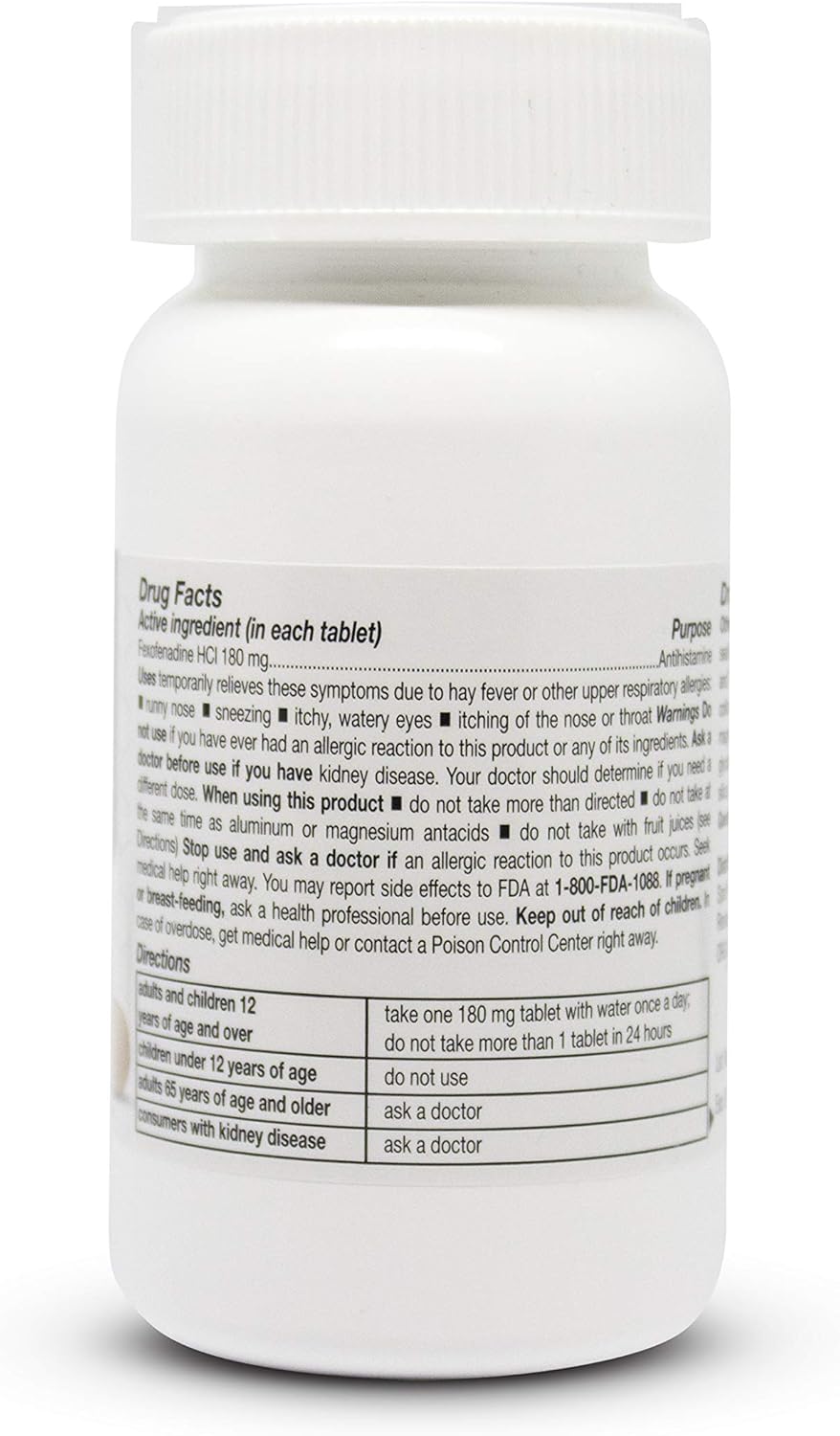 ValuMeds 24-Hour Allergy Medicine (100-Count) Fexofenadine HCl Tablets | Non-Drowsy Antihistamine | Pollen, Hay Fever, Dry, Itchy Eyes, Allergies | Kids, Adults (Compare to Allegra Tablets): Health & Personal Care