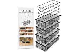 VE NI SCC Floor Vent Screen Net for 4x10'' Floor Register, Air Vent Filter Mesh for Home Floor Catches Coin, Toys, Pet Food and Hair, Floor Vent Covers Trap with Spreader Frame (4 Pack)