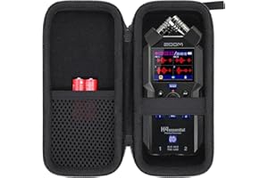 co2CREA Hard Travel Case for Zoom H4essential 4-Track Handy Recorder, Shockproof Protective Storage Bag with Handle and Mesh Pocket
