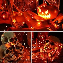 Brizled Orange Lights Halloween, 2 Pack 39.37ft 120