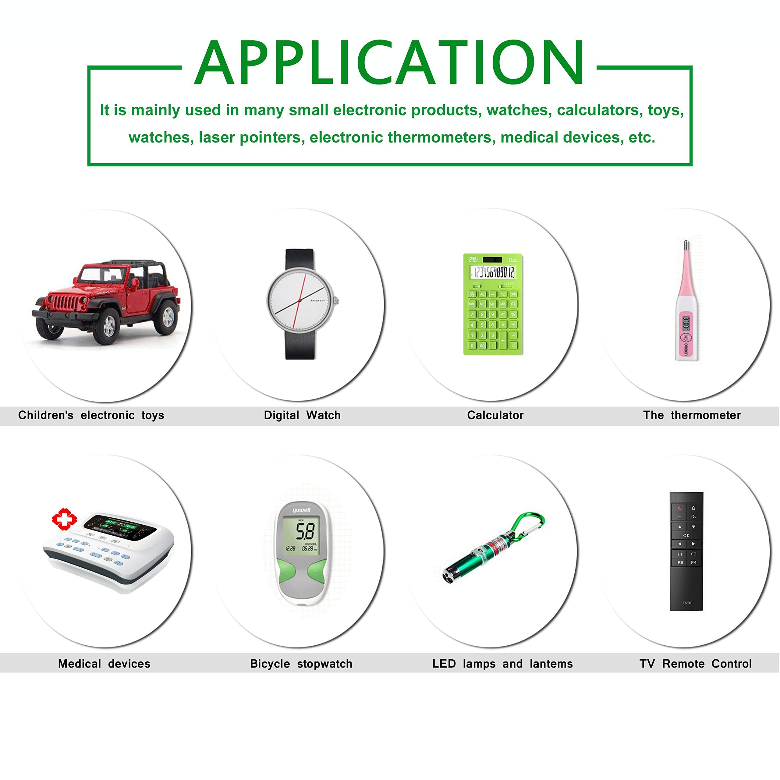 JNKXIXI 100 Pack LR44 AG13 357 Battery 1.5V SR44 A76 GP76 Lr 44b L1154c 303 Ornament Batteries Button Coin Cell Batteries
