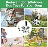 HETOO Extra Large Dog Soccer Ball 9 Inch with Grab Straps for Large Dogs view 3