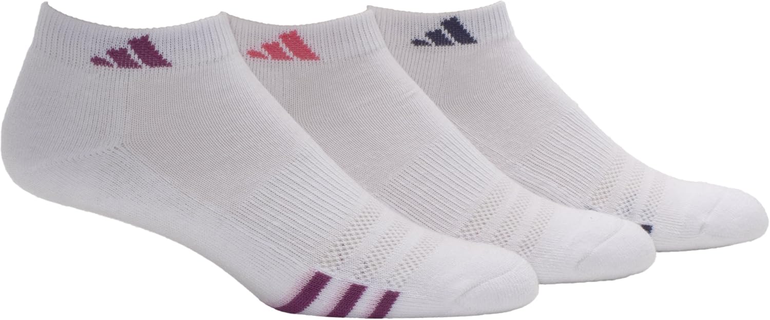 adidas Women's Cushioned Var 3Pack Low Cut Sock, Asst