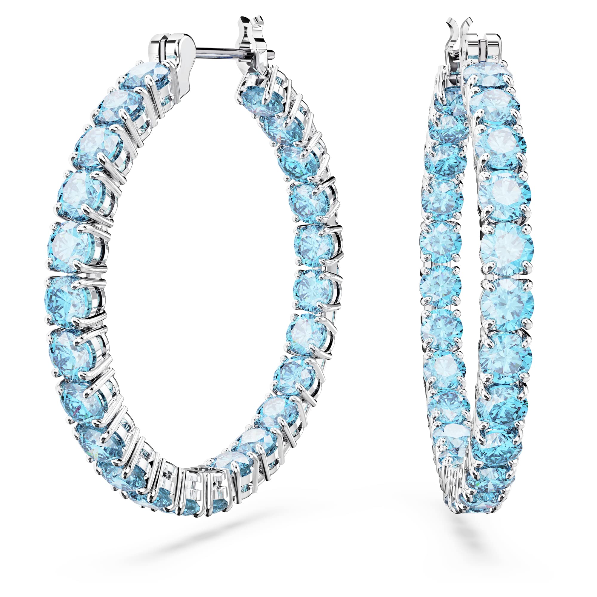 Pendientes Swarovski de aro 5647446 Matrix azules for sale | North Las ...