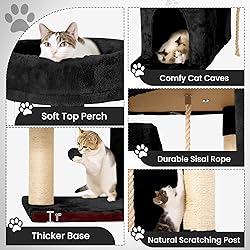 TSCOMON 58.5inch Large Cat Tree Tower Condo for