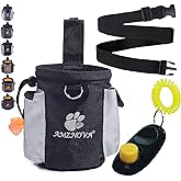 AMZNOVA Dog Treat Bag Treatnow Dog Treat Pouch, Training Pouch with Waist Belt & Clicker for Training & Walking, Waist Clip O