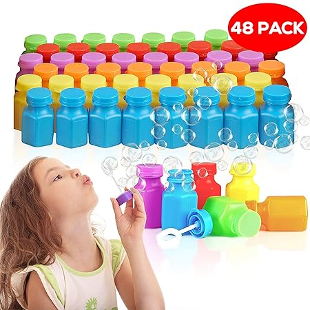 THE TWIDDLERS 48er Mini Seifenblasen Dozen Set für Kinder – Ideale gastgeschenke Kindergeburtstag – Perfekte Hochzeit Bubbles