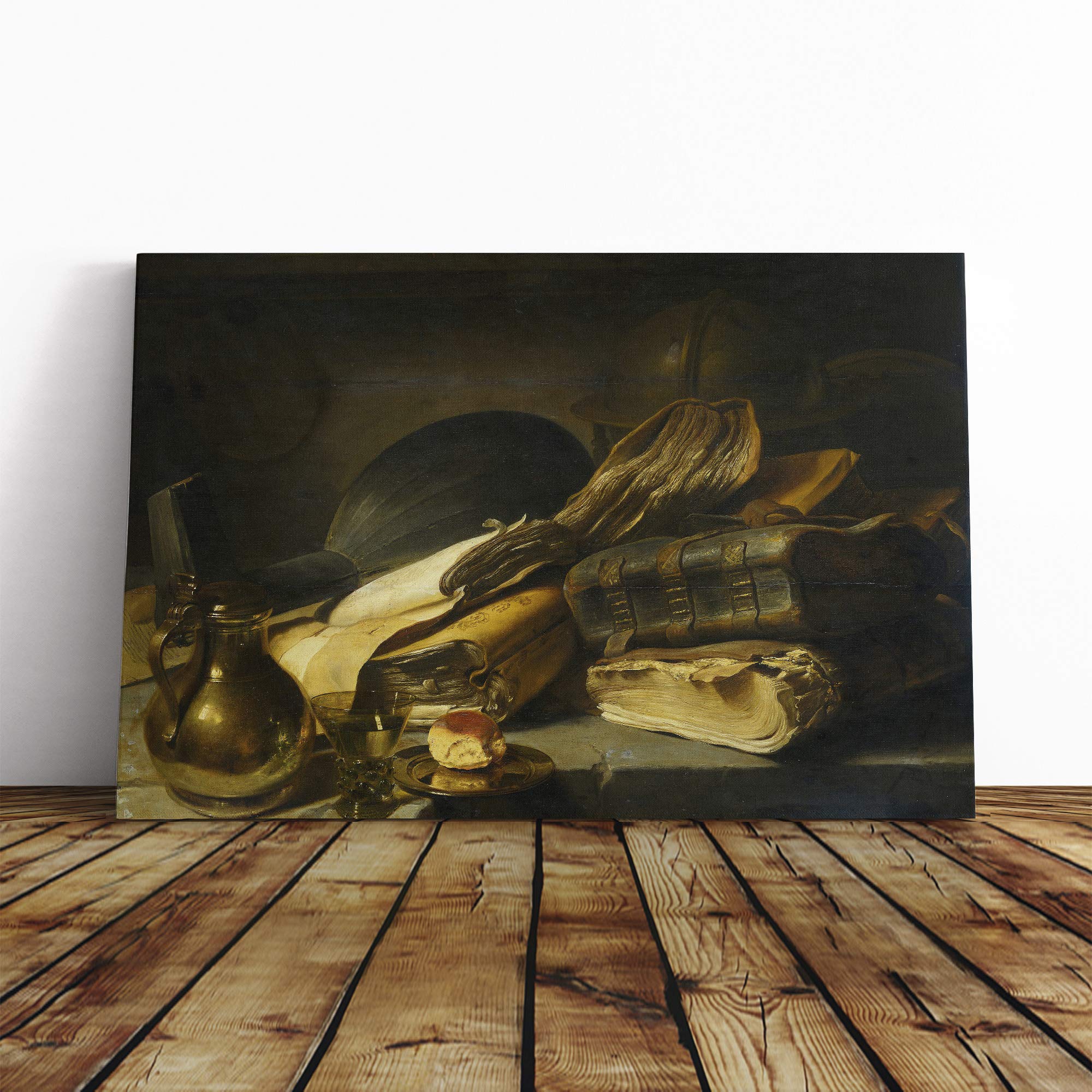 Rembrandt Still Life Canvas Print | Gallery Wrapped 30mm Frame Wall Art | 20x14 inches | Ready to Hang | Modern Still Life Picture | Living Room Bedroom Lounge Office