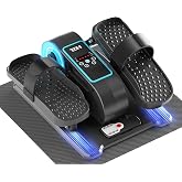 TDH Under Desk Elliptical Machine Leg Exerciser Electric | Quiet Portable Electric Pedal Exerciser While Sitting for Seniors Adult with 12 Adjustable Speed Auto&amp;HR Mode for Home Office