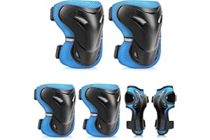 YooxArmor Adjustable Kids Knee & Elbow Pads Set with Wrist Guards for Ages 3-6 – Protective Gear for Skateboarding, Cycling, Roller Skating, Scooter, BMX, Inline Skating