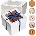HAUS SPIRIT 15Pcs 10x10x8 10 inch Cake Box | USA Brand | 450GSM Most Certified Cake Boxes