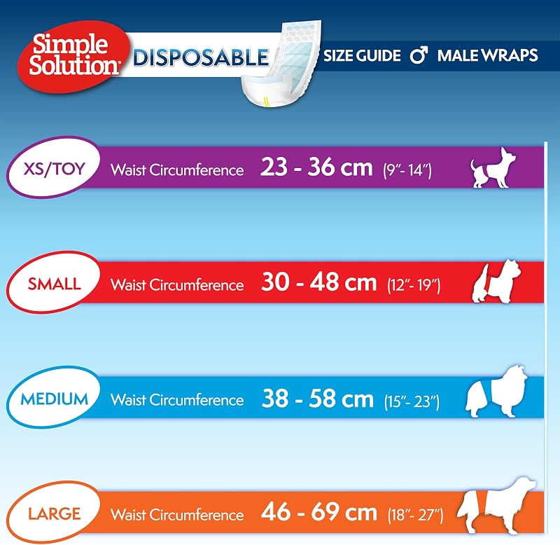 Couches jetables pour Chien mâle S x12