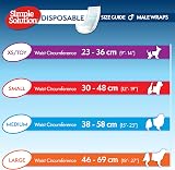 Simple Solution Disposable Dog Diapers Male Small 12 Pack Leak-Proof Fit view 5