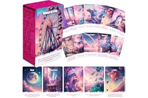 BQLXBABLT Pink Tarot Oracle Lenormand Cards for Beginner Unique Trinity Divination Deck with Rose Gold Edge for Divination Regarding Love Relationships Energy Career Path and Work