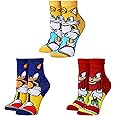 Bioworld Sonic The Hedgehog Characters Youth 3-Pack 360 Crew Socks