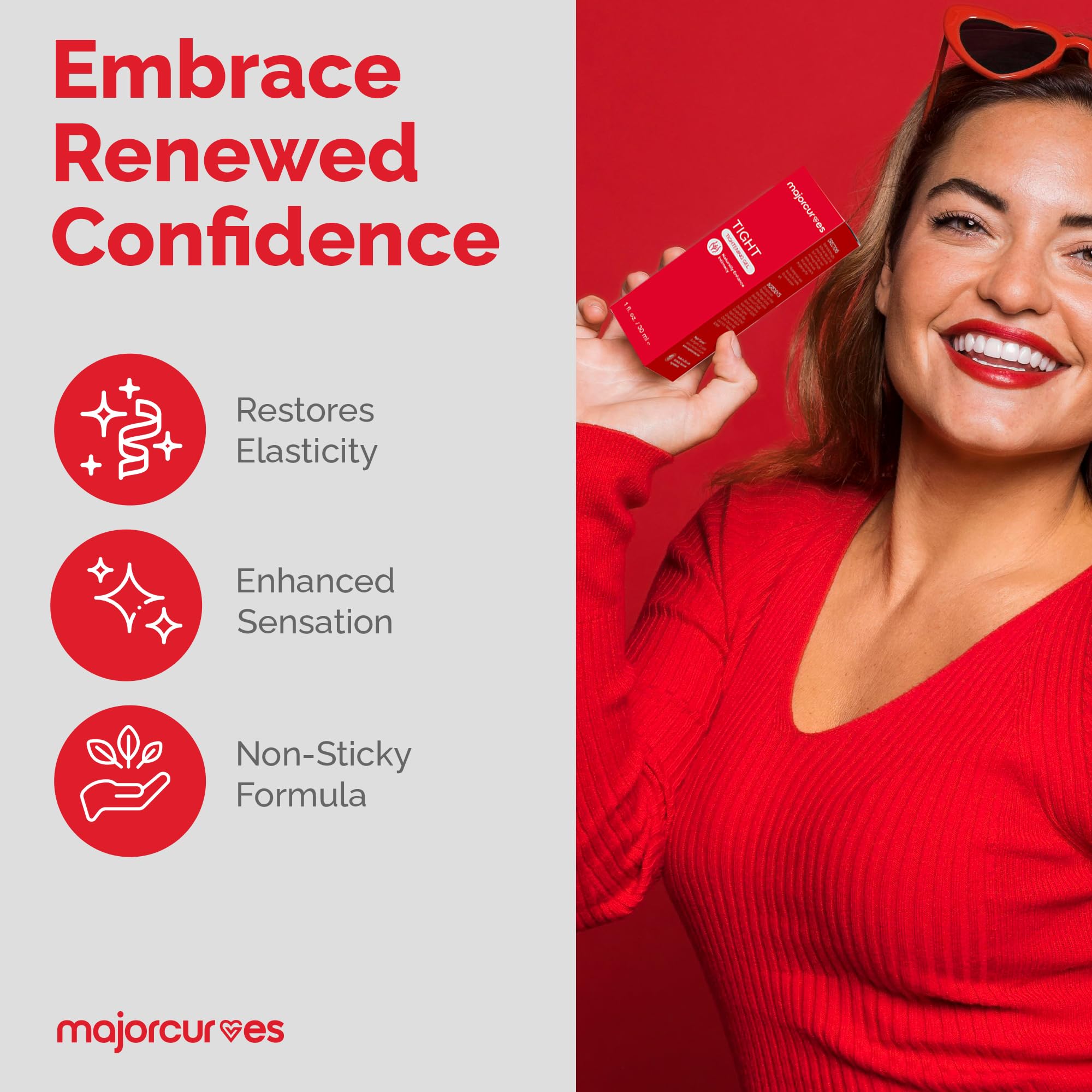 Major Curves Feminine Tightening Gel – Fast-Acting Herbal Firming Formula for Women – Natural Botanical Blend for Comfort, Freshness & Confidence – Non-Greasy, Easy to Apply