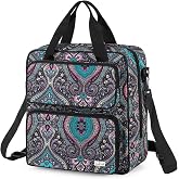 LoDrid Embroidery Storage Bag, Portable Embroidery Project Carry Case,Totem | Craft Supplies Bag with Handles and Shoulder Strap, Bag Only