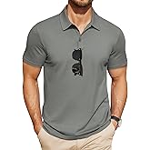 COOFANDY Men's Polo Shirts Short Sleeve Pique Jersey Golf Shirt Casual Summer Collared T-Shirts