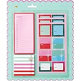 Post-it Jingle Sticky Notes & Label Sheets, Christmas Hostess Present, Assorted Sizes, 2 Holiday Themed Cute Sticky Note Pads and 3 Gift Label Sheets