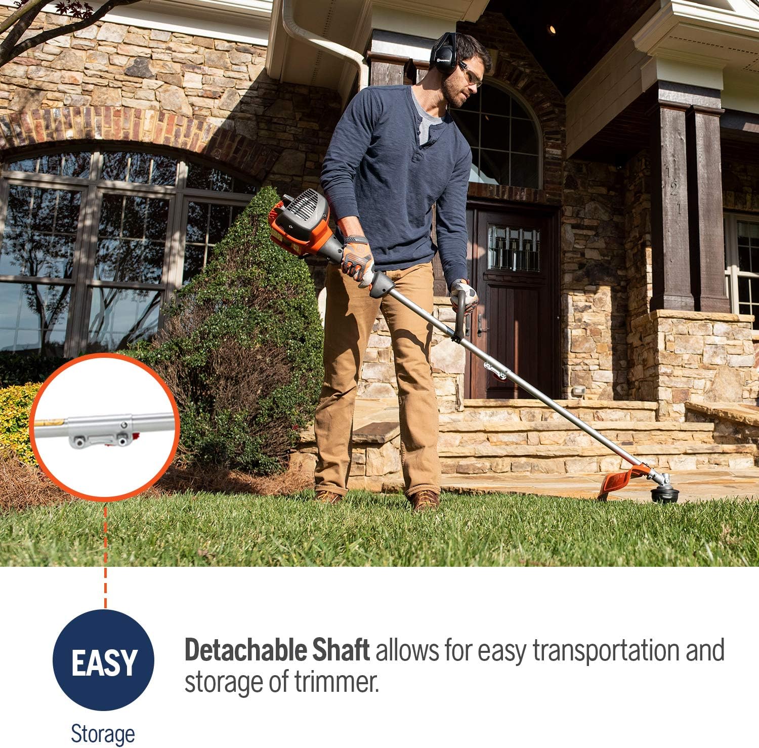 Husqvarna 128LD 17" Cutting Path Detachable Gas String Trimmer : String Trimmers : Garden & Outdoor