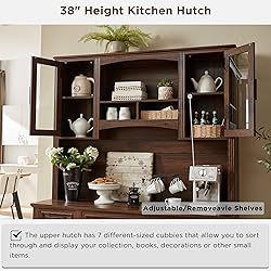 JXQTLINGMU Farmhouse 76" Height Computer Desk with