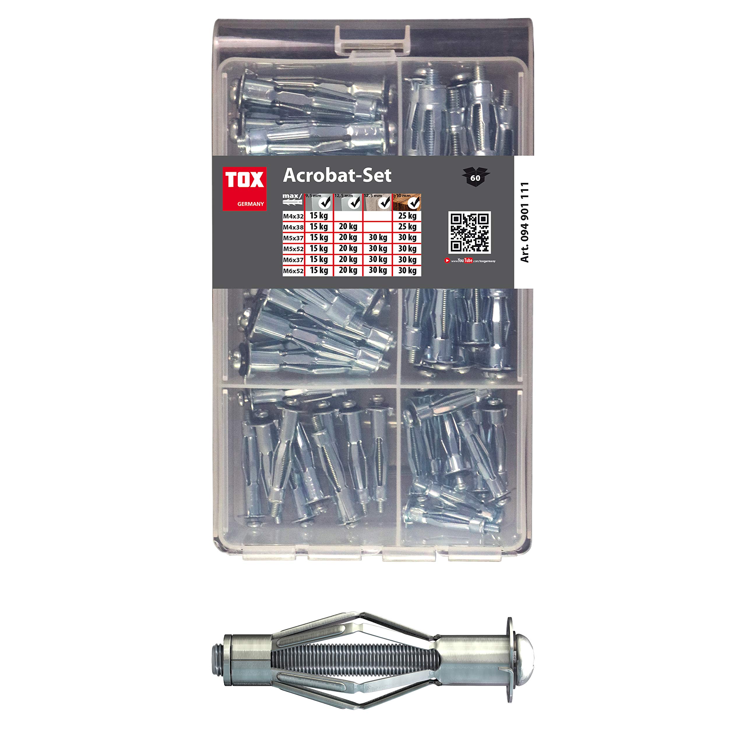 TOX metal cavity dowel assortment Acrobat Set, 60 pcs, 1 piece, 094901111 — image 1