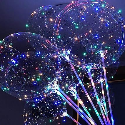 paquete de 8 globos con luces led