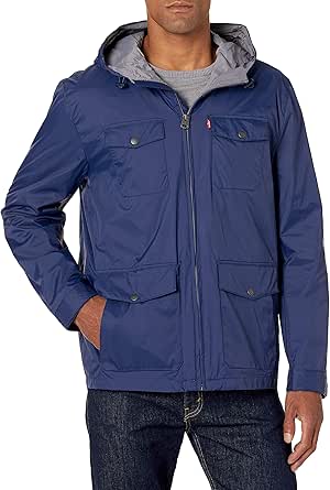 levi's nylon 4 pocket rain jacket