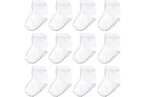 Touched by Nature Baby Girls' Organic Cotton Socks with Non-Skid Gripper for Fall Resistance