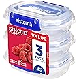 Sistema KLIP IT PLUS Food Storage Containers, 180 ml, 3 Piece Airtight Containers Set, Leak-Proof Seal, Easy Locking Clips, BPA-Free