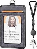 Leather Badge Holder and Adjustable Retractable