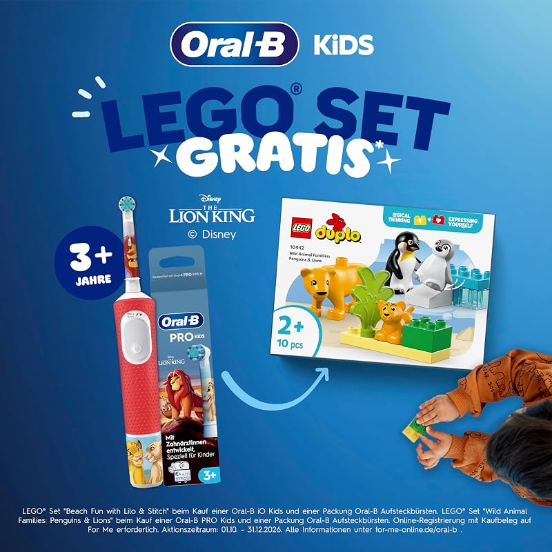 Pro Kids 3+ Frozen Elektrische Zahnbürste Kinder, Blau/Lila
