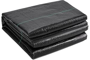 Bloomarea 4FT x 50 FT Weed Barrier Landscape Fabric Heavy Duty Weed Block Fabric, Weed Control Garden Cloth, Commercial Driveway Fabric for Outdoor Gardens