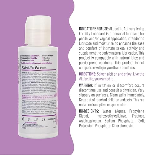 LubeLife Fertility Lube – Water Based Personal Lubricant for Men, Women &  Couples – Pregnancy Must Haves, Sperm-Friendly, Vegan, Travel Size, 2 Fl Oz  in Kenya