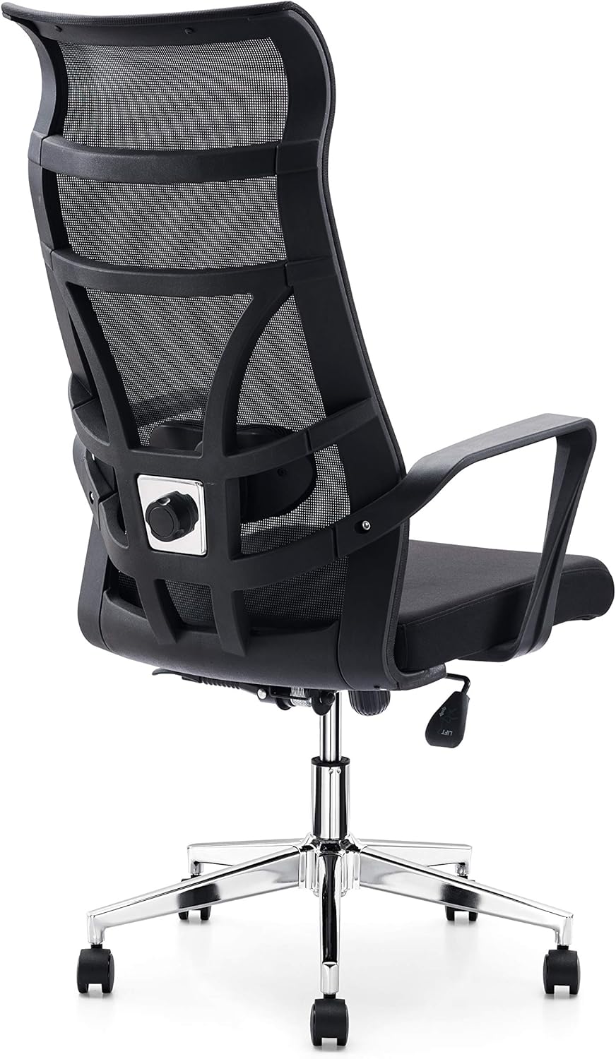 Allguest Ergonomic Office High Back Elastic Mesh Chair – Black Premium Quality High with Adjustable Lumbar Support -Back Office Chair – High-Density Foam Cover Chair: Kitchen & Dining