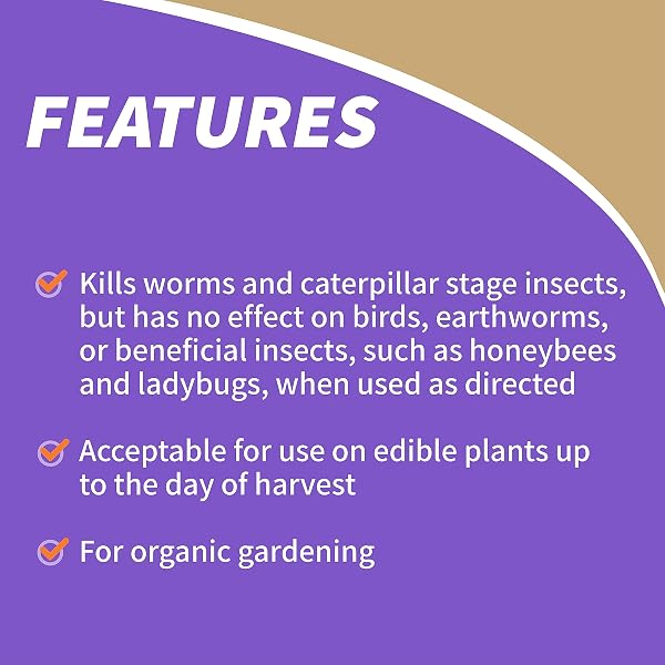 BONIDE CAPTAIN JACK’S THURICIDE BT, 128 OZ READY-TO-USE WITH SPRAYER, KILLS WORMS AND CATERPILLARS IN HOME GARDEN, FOR ORGANIC GARDENING