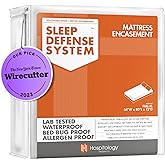 HOSPITOLOGY PRODUCTS Mattress Encasement - Zippered Bed Bug Dust Mite Proof Hypoallergenic - Sleep Defense System - Full XL - Waterproof - Stretchable - Standard 12" Depth - 54" W x 80" L