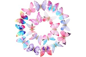 Boao 18 Pieces Glitter Butterfly Hair Clips for Girls Teens Women Hair Accessories (Dreamy Style)