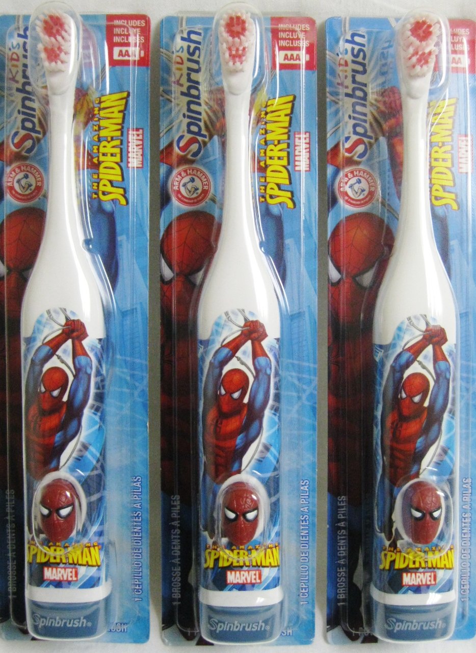 Amazon.com: Marvel Heroes Spider-Man (Spiderman / Spider Man) Crest SpinBrush: Health & Personal Care