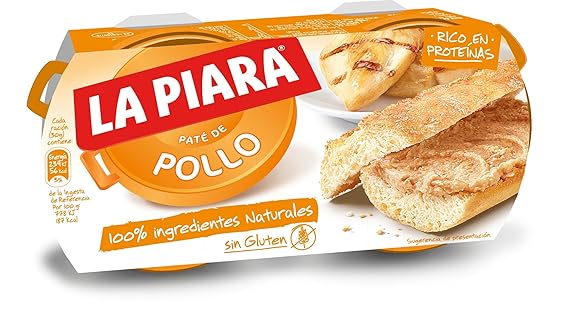 La Piara Sólo Natural - Paté de Pechuga de Pollo, 2 X 75 g: Amazon ...