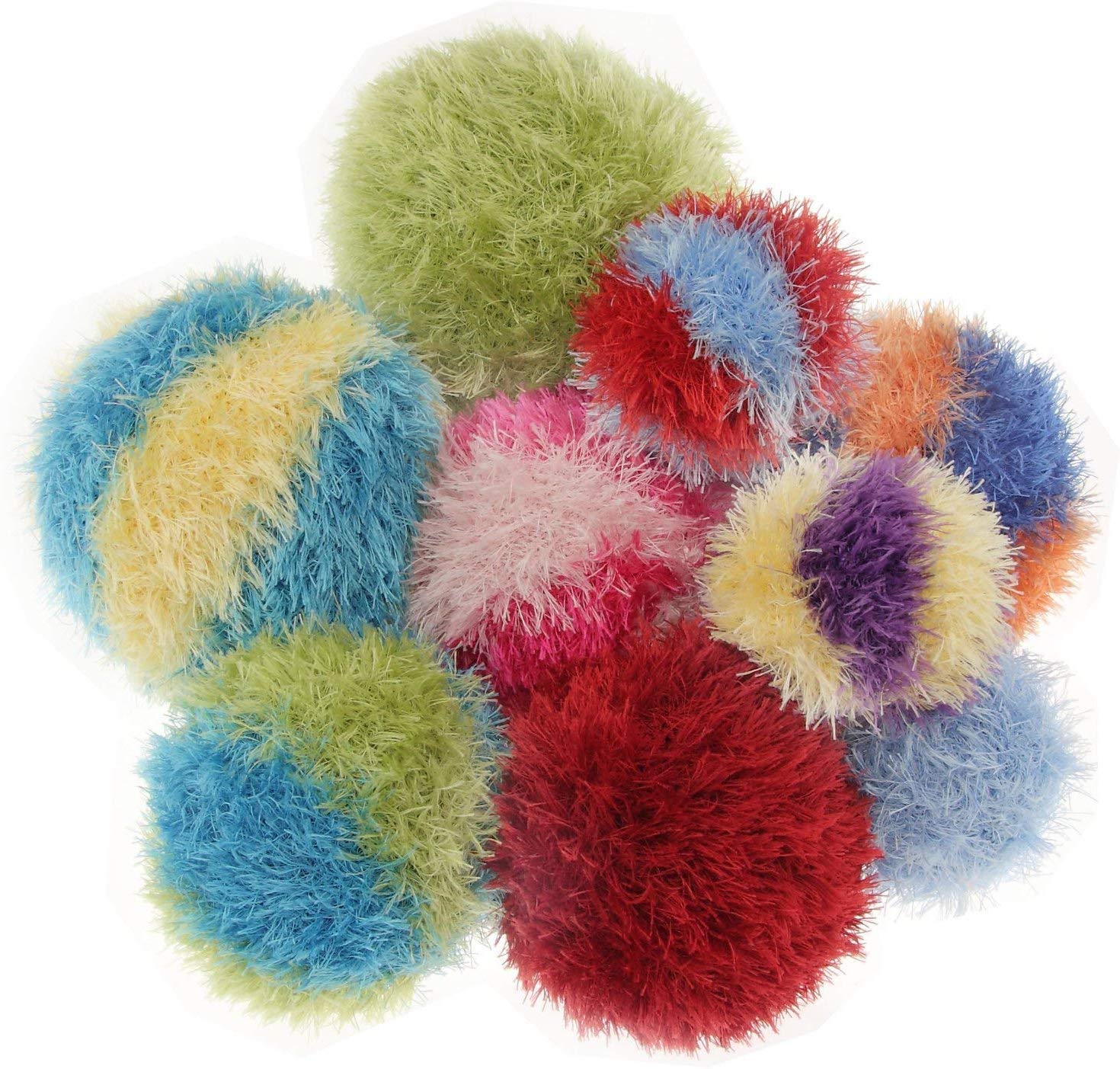 OoMaLoo Hand Knit Squeaky Ball Dog Toy X-Large 7 " (Ball-XL)assorted colours