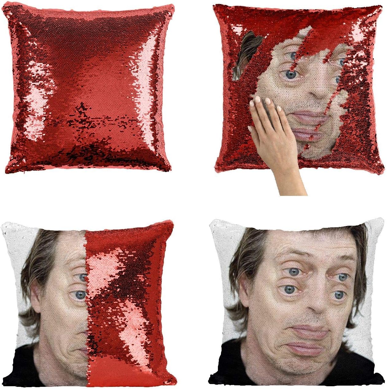 Amazon Com Steve Buscemi C102 Sequin Pillow Pillowcase Decorative