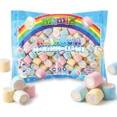 Rainbow Marshmallows - Gourmet Marshmallow Candy, Gluten-Free &amp; Fat-Free | 5.29 oz (150g) bag. Nut-free, soft &amp; fluffy. Perfect for baking, hot cocoa, s'mores, or party favors.