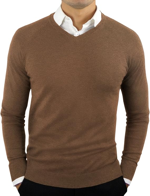 CC Perfect Slim Fit V Neck Sweaters for Men Lightweight Breathable