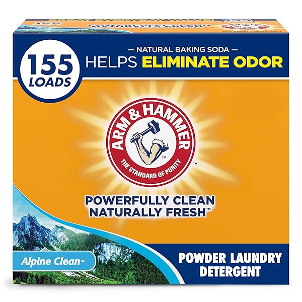 ARM & HAMMER POWDER LAUNDRY DETERGENT, ALPINE CLEAN,...